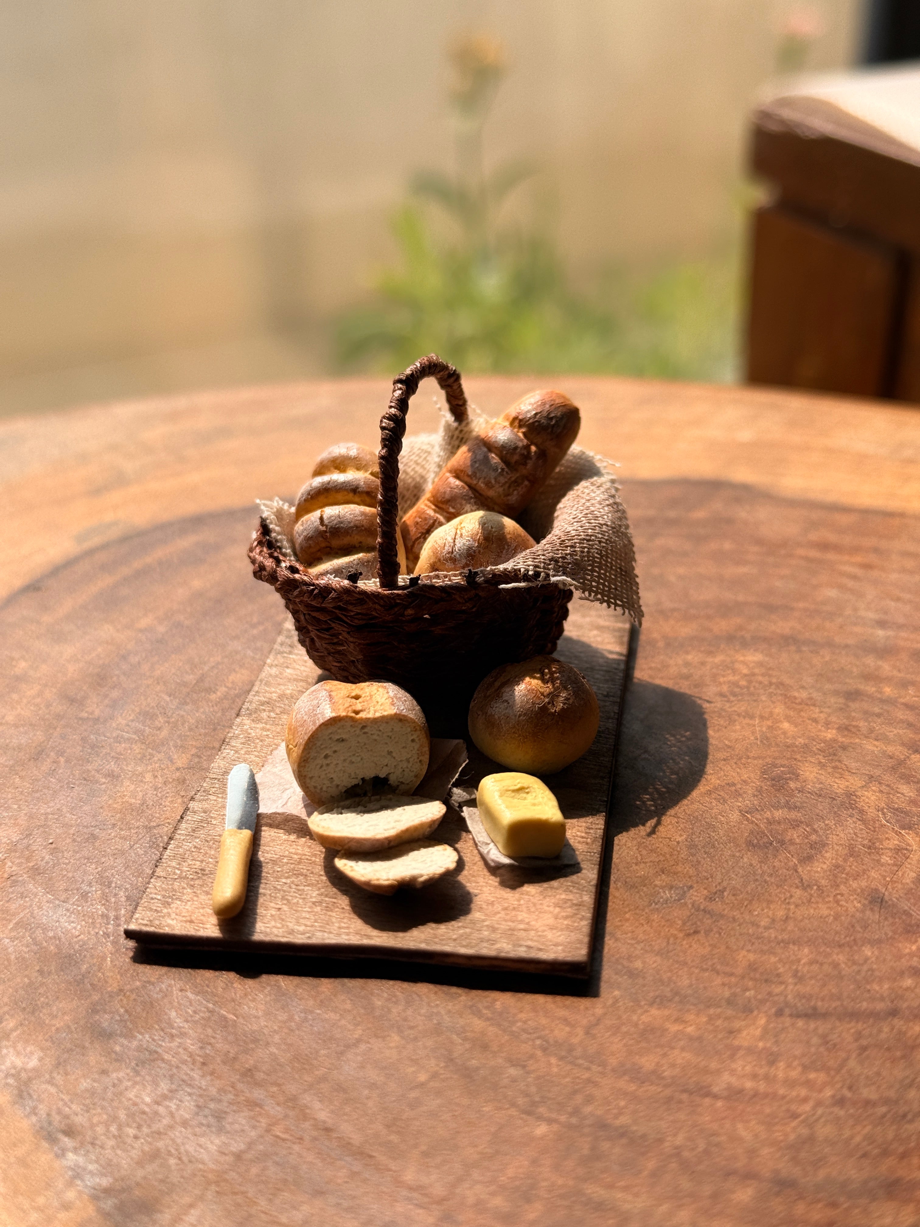 Miniature Bread Basket Fridge Magnet | Kitchen Decor | Unique Foodie Gift