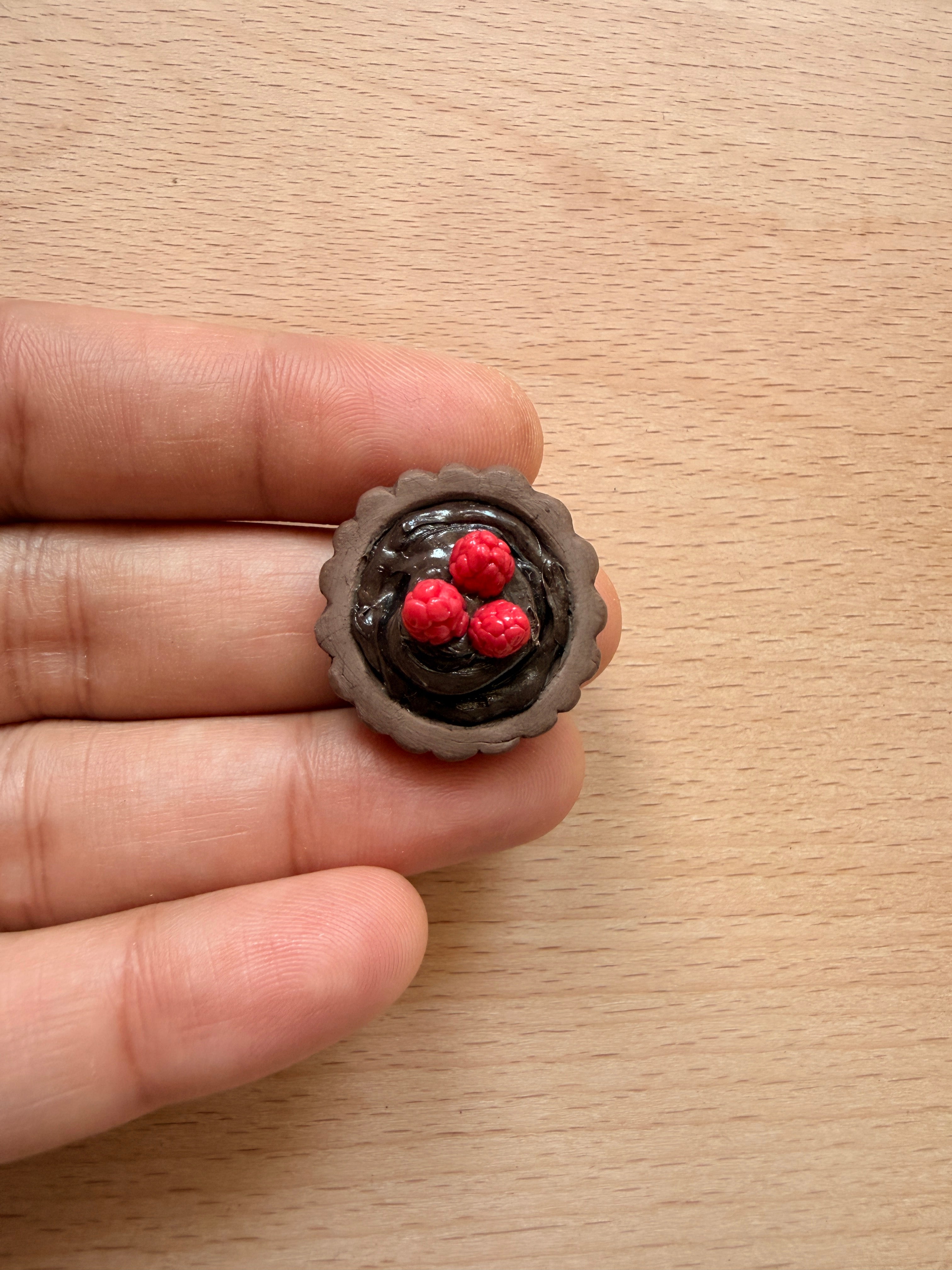 Strawberry tart fridge magnet