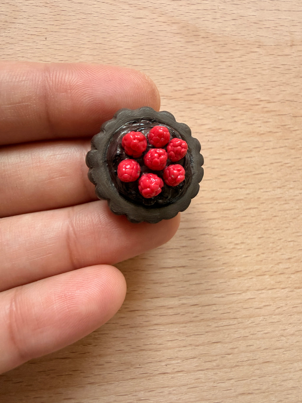 Strawberry tart fridge magnet