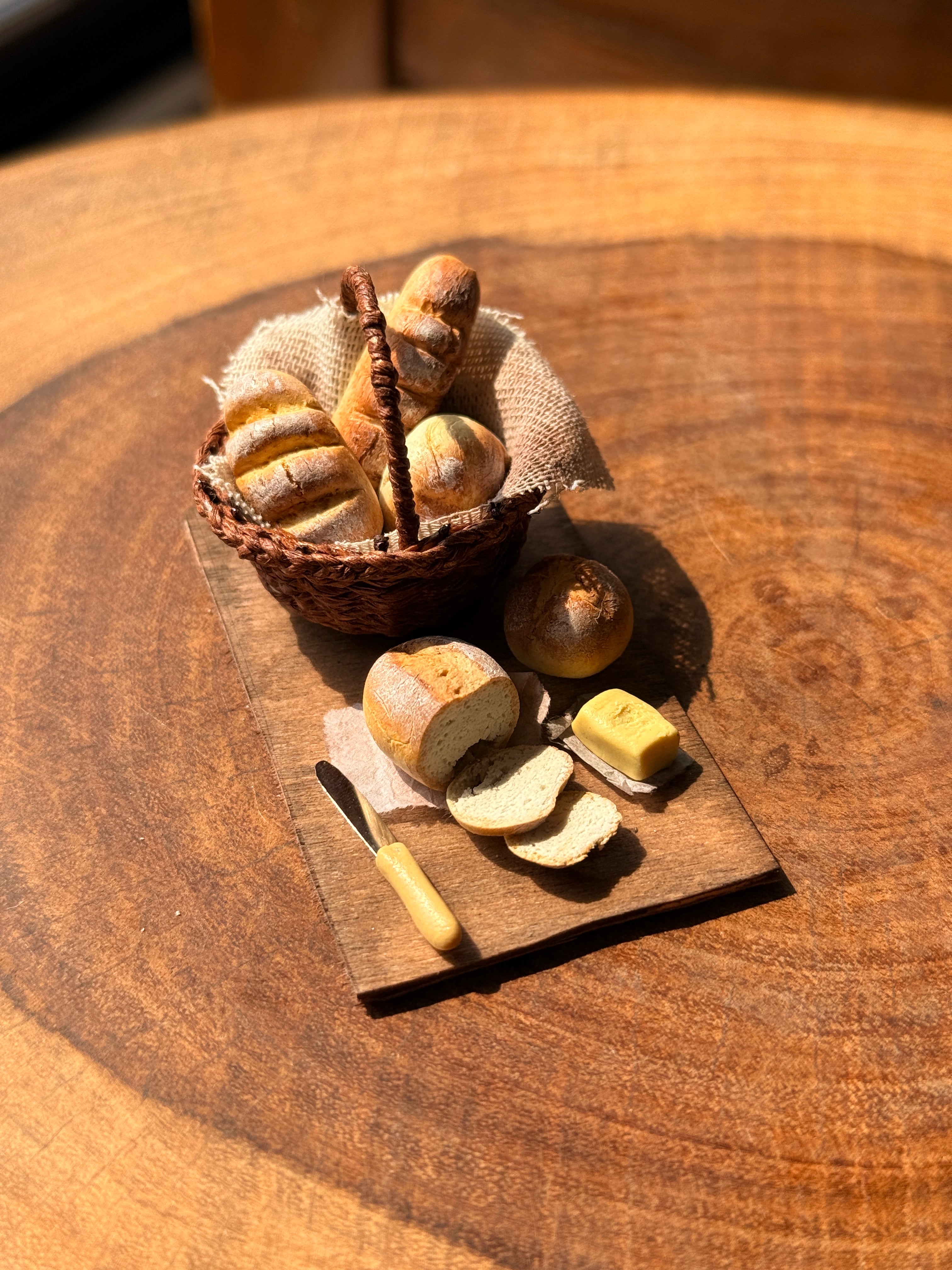 Miniature Bread Basket Fridge Magnet | Kitchen Decor | Unique Foodie Gift