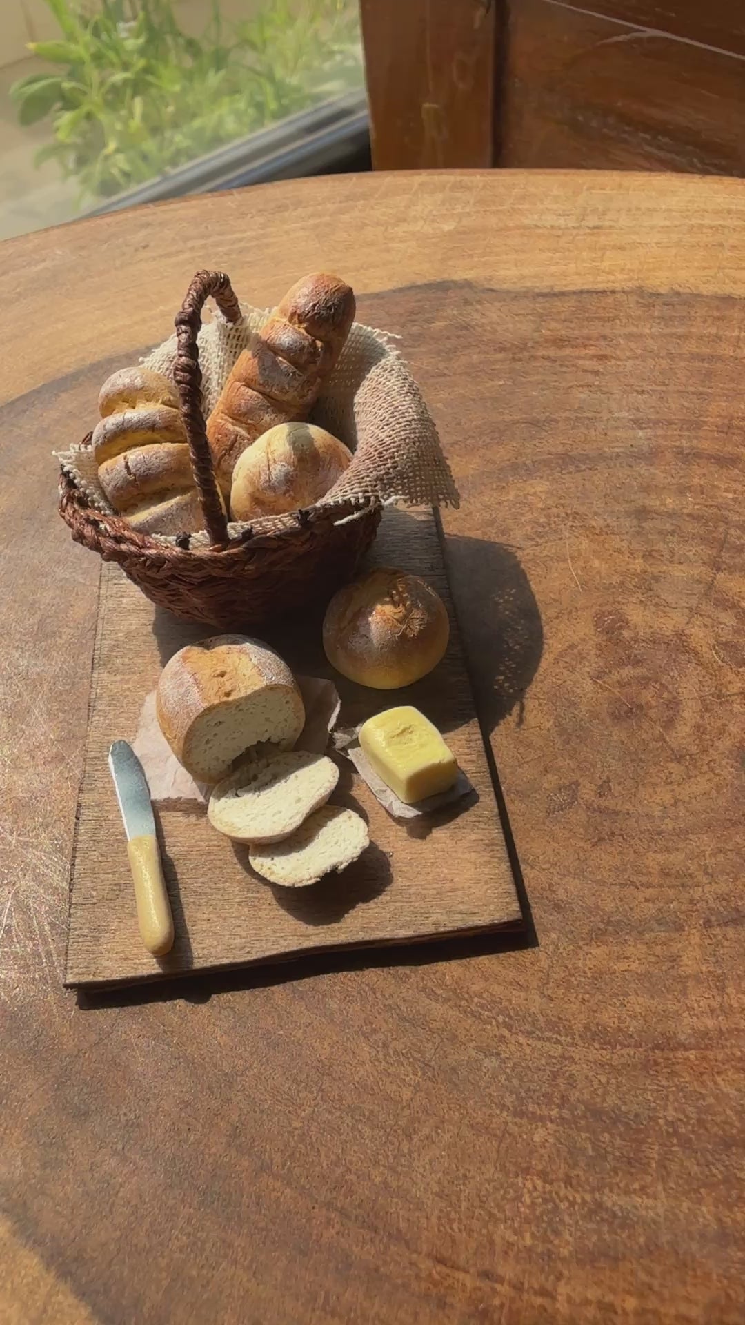 Miniature Bread Basket Fridge Magnet | Kitchen Decor | Unique Foodie Gift