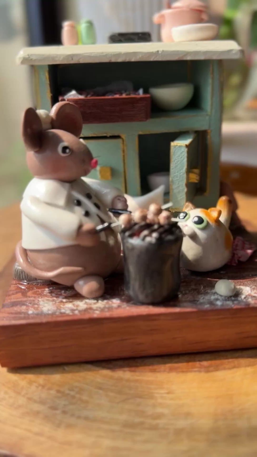 Cozy Little Kitchen – Handmade Miniature Dining Table Diorama